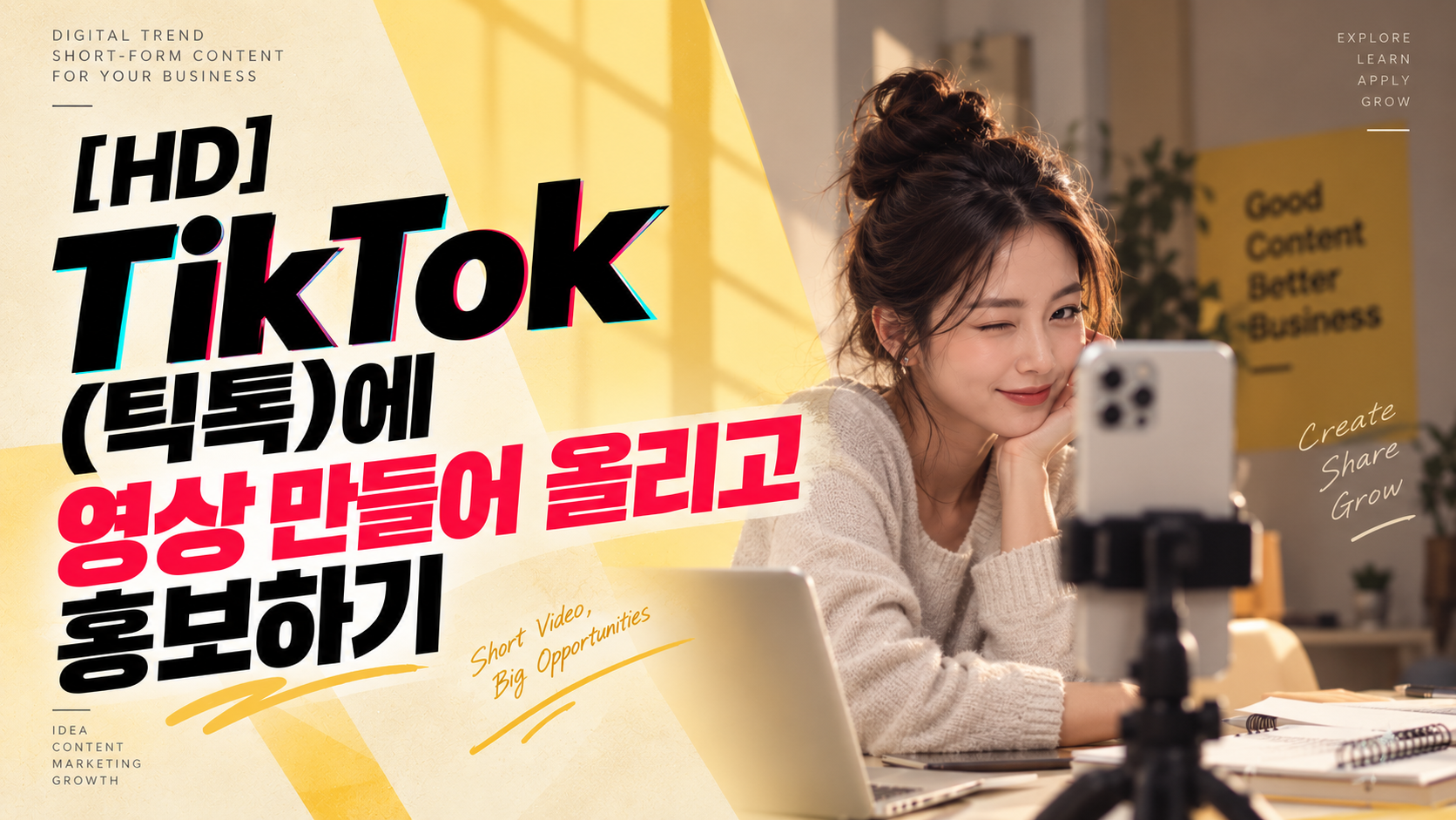 [HD]TikTok(틱톡)에 영상 만들어 올리고 홍보하기
